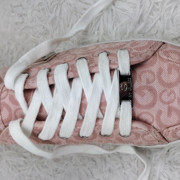 G by Guess Tannur Pink Fabric Upper Round Toe Low Top Lace Up Sneaker Shoe - Picture 13 of 16